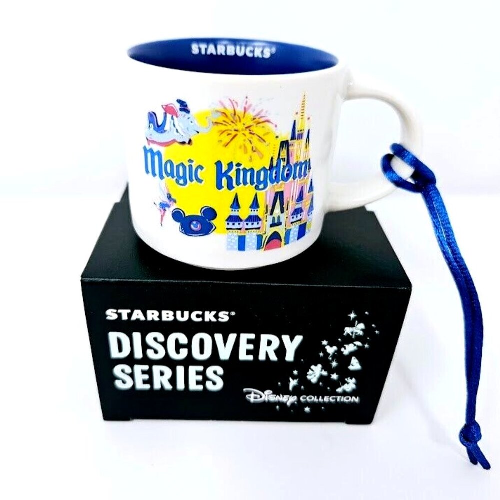 New in Box Starbucks Disney World Magic Kingdom Discovery Series Ornament Expre…